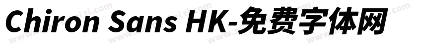 Chiron Sans HK字体转换